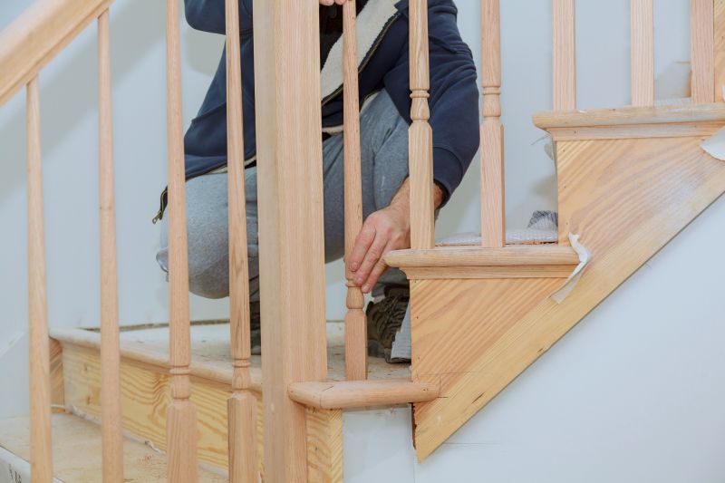 Wooden Banister Installation in Olathe, KS
